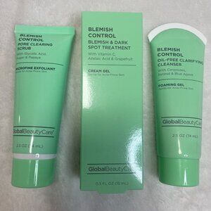 Global Beauty Care Blemish Control 3-Piece Set With Scrub Treatment & Cleanser